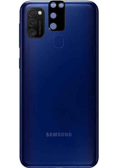 Galaxy M21 Zore 3D Kamera Camı Siyah