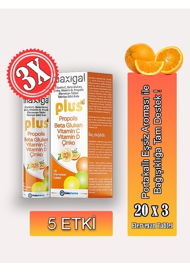 Maxigal 3 x 20 Efervesan Tablet