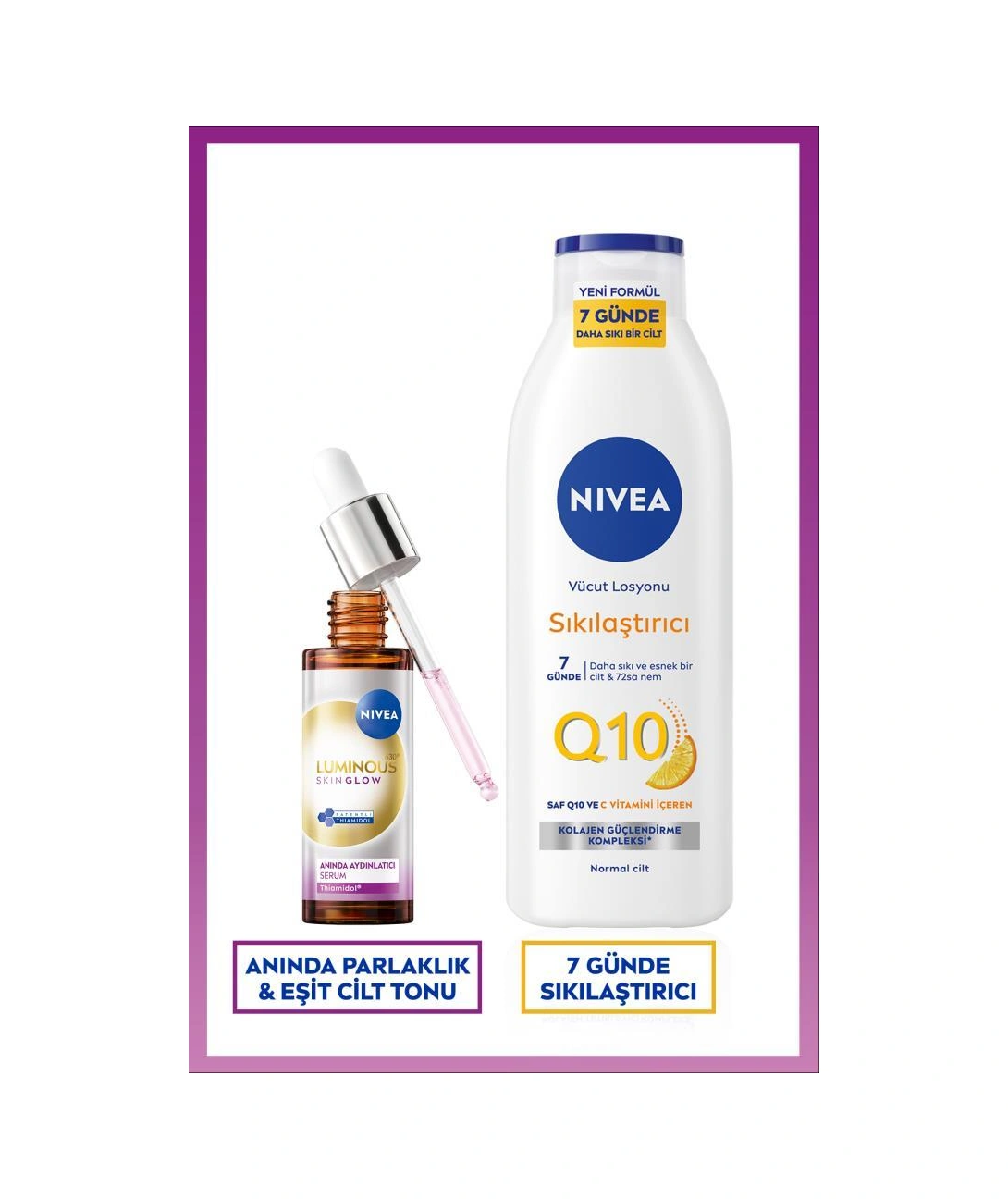 Luminous630 Skin Glow Aydınlatıcı Cilt Serumu 30ml Ve Q10 Sıkılaştırıcı Vücut Losyonu 250ml