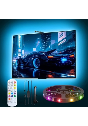 Elmpaly Amıll Rgbıc Led Tv Arka Aydınlatma Şeridi Ar Sensörlü 12 5ft 3 8m Usb Müzik Senkronizasyon
