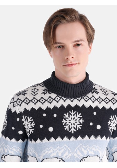 Colins Regular Fit Lacivert Erkek Kazak Cl1065741 Lacivert