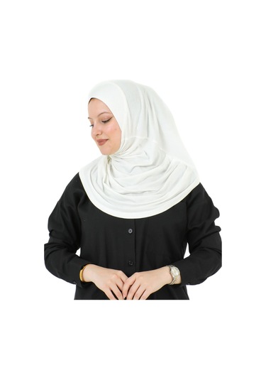 Hazır Giyim Türban Yumuşak Başörtü Şal - Krem Krem