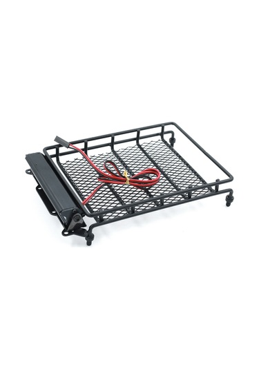 Jeehugo Led Işıklı Metal Çatı Bagaj Rafı - 1/14 1/12 1/10 Scx10 Cc01 Mn D90 D91 D99 Mn90 Mn99s Evrensel Uyumlu B2 Modeli