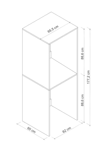 Odaco Premium Çkmd-02 %100 Mdf Çamaşır Ve Kurutma Makinası Dolabı Beyaz