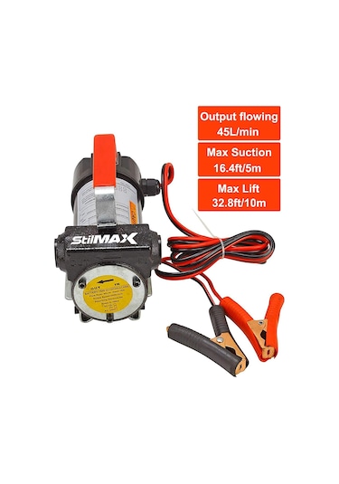Stilmax 12V Kendinden Emişli Yakıt Sıvı Yağ Mazot Aktarma Transfer Pompa