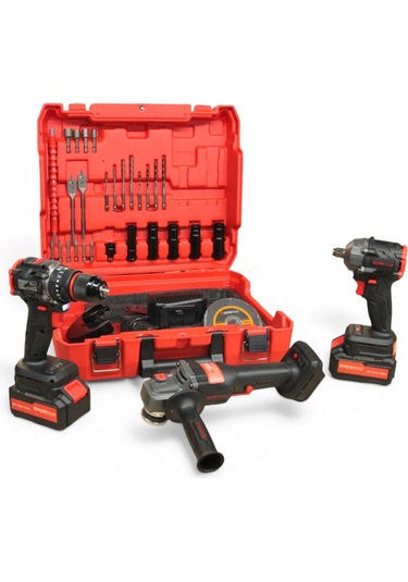 Specco BS20V-002SET Kömürsüz Akülü 3'lü Set - 40 Parça Aksesuar Seti