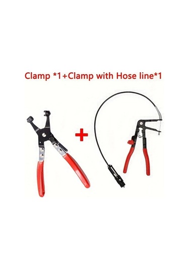 Sunshine011 Clamx2 Oto Hortum Kelepçesi Ve Pens Seti 65cm Esnek Antiskid Ratchet Kilit Mekanizmalı