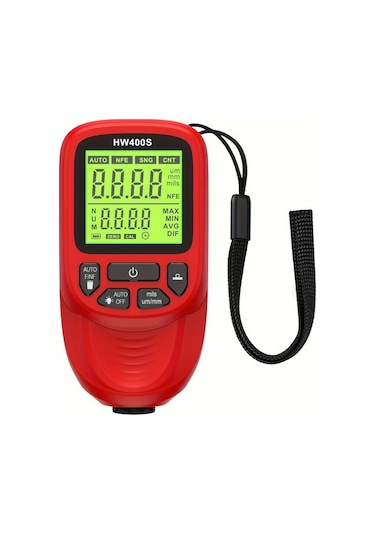 Honeybeeshop Hw400s Siyah Dijital Kaplama Kalınlık Ölçer Çift Fe Nfe Probeler 0 2000µm Led Ekran Abs