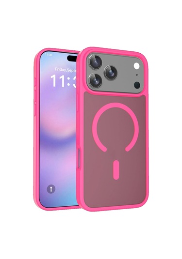 Joko İphone 17 Pro Max Kılıf Jota Seri Magsafe Kapak Fuşya