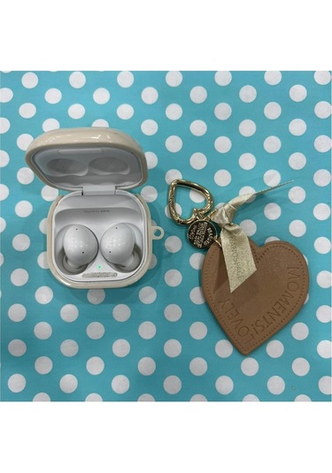 Samsung Galaxy Buds 2 - Buds Pro - Buds 2 Pro Uyumlu Kalpli Kılıf Bej