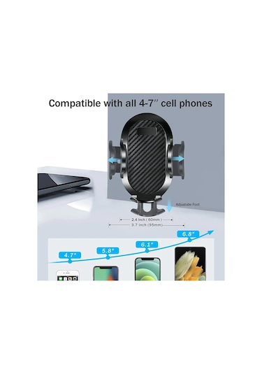 Vakumlu Uzayan Araç Içi Telefon Tutucu Ayarlanabilir Akrobat