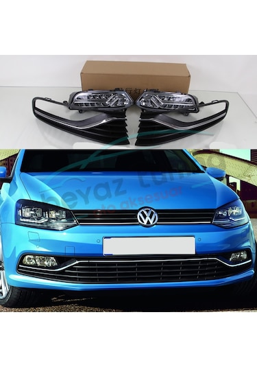 Volkswagen Polo Sis Farı Lambası Çerçeveli Set Oem 2015-