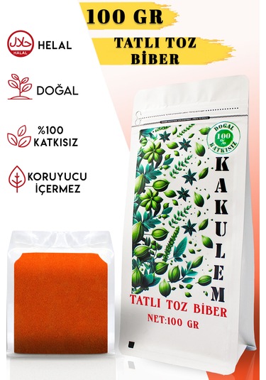 Kakulem Güneşte Kurutulmuş Tatlı Toz Biber 100 Gr