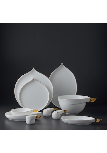 Jumbo Goddess Gold 61 Parça 12 Kişilik Yemek Takımı Gold