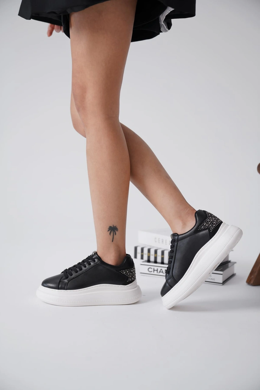 Kocadal Kocadal Grace Arkası Taşlı Siyah Kadın Sneaker Muhtelif