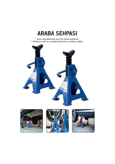 Cmc Araba Sehpası Araç Sehpası Kriko 3 Ton (kutu İçi 2 Adet)