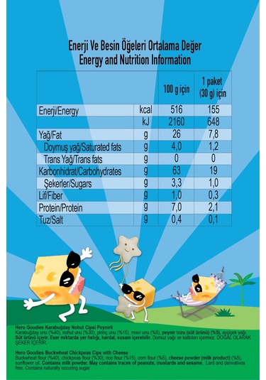 Hero Goodies Peynirli Sağlıklı Cips 30g X8