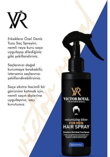 Victor Royal Erkeklere Özel Deniz Tuzu Spreyi 250 Ml