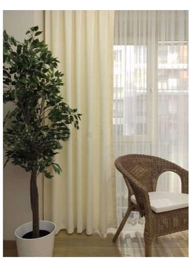 Krem Ada Fon Perde Normal Pile 1'e 2,5 Pile-krem Krem