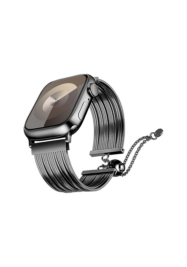 Watch 38mm Mkst Krd-137 Metal Hasır Kordon - Siyah