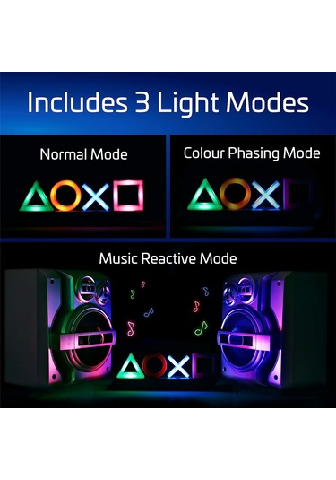 Leezsing Playstation Ikon Işığı: Renkli Aydınlatma Ve Müzik Tepkili Dekoratif Oda Aydınlatması Diğer