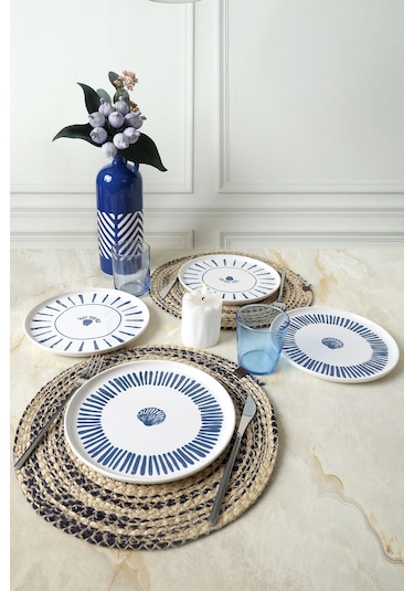 Keramika Ocean Muse Nordıc Pasta Tabağı 22 Cm 4 Adet 22953-54 Çok Renkli