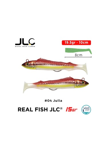 Jlc Real Fish 15 Combo Set 19.5gr 10cm 04 Julia 2+2 Silikon Balık