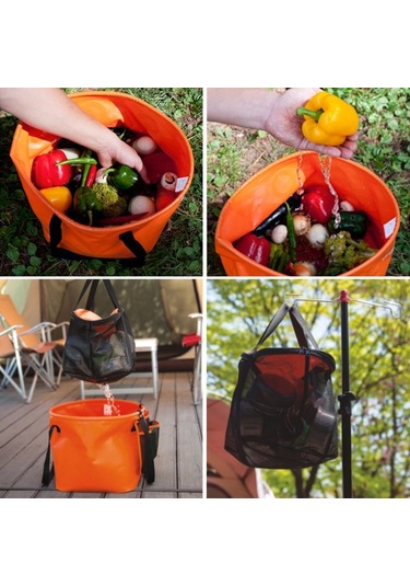 Outdoor 30l 4 In 1 Pvc Katlanır Çift Balıkçı Sepeti