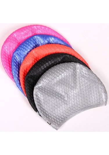 Daha Büyük Versiyon Su Damlası Şekilli Silikon Yüzme Bonesi Siyah