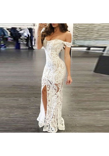 Yifomall Beyaz Xl Kadın Slim Fit Pencil Elbise - Kaliteli Kumaş, Vücut Formunu Mükemmel Yansıtan Uzunetekli Günlük/gece Elbise Diğer