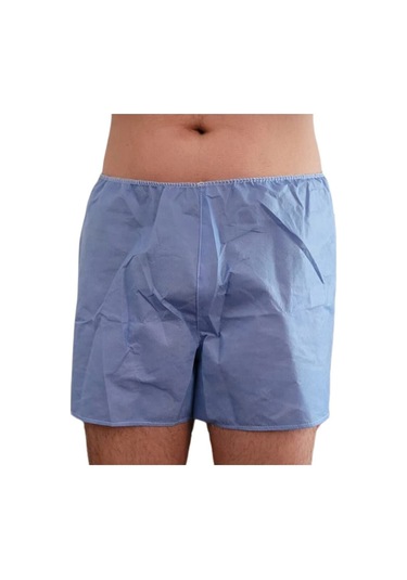 White Guard 10 Lu Pakette Mavi Tek Kullanımlık Erkek Boxer, Kullan At Erkek Don