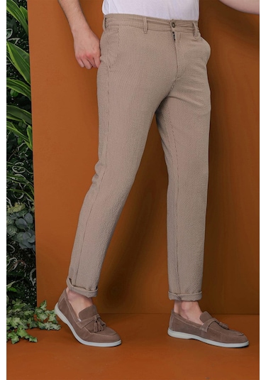 Efor P 1113 Slim Fit Bej Spor Pantolon Bej