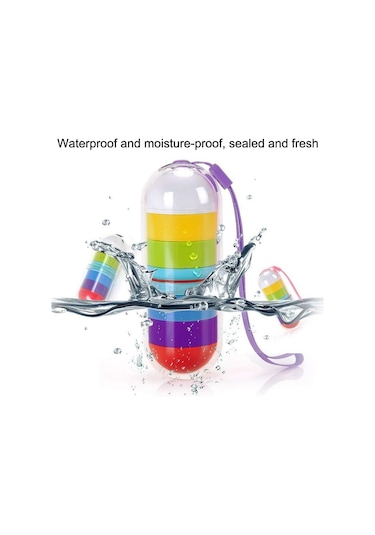 Sones Taşınabilir Silindirik Döner 7 Bölmeli Bağımsız Plastik Seyahat Hap Kutusu Gösterildiği Gibi