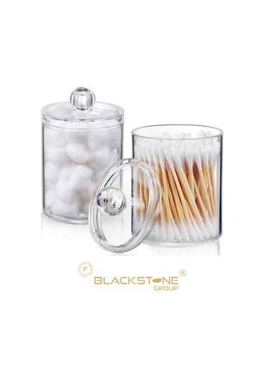 F Blackstone 2 Adet Banyo Düzenleyicisi Kulak Pamuğu Pamukluk Diş Ipi Pamukluk Ve Makyaj Düzenleyicisi Organizer Şeffaf Beyaz