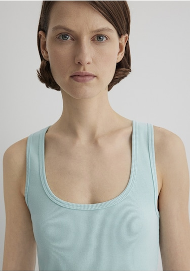 Mavi - Yeşil Crop Basic Atlet 1613071-71731 Yeşil
