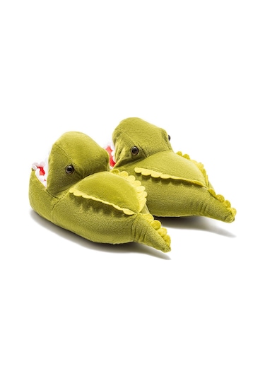 Twigy Dinos-2 EE0570 Çocuk Hayvanlı Panduf Yeşil 30/38 Çok Renkli