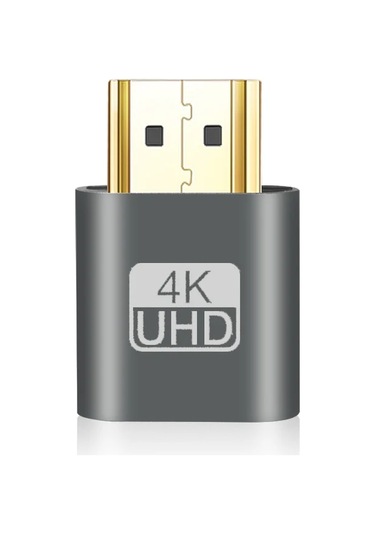 Kebidumeivga Sanal Ekran Adaptörü Hdmı 1.4 Uyumlu Hayalet Ekran Emülatörü Ddc/edıd Kilit Plakası Grey 0.2m