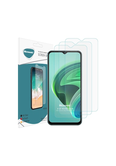 Microsonic Xiaomi Redmi 10 5g Screen Protector Nano Glass Cam Ekran Koruyucu 3 Lü Paket
