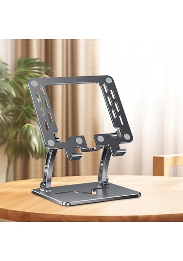 Homyl Tablet Stand Tutucu Kaymaz Taban Siyah-kare-delik