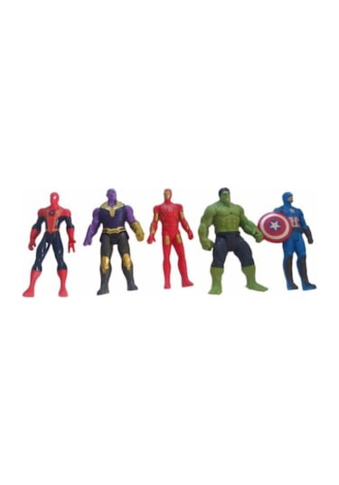 Avengers 5'li Karakterler Spiderman + Thanos + Ironman, + Hulk +