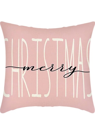 Cartoon Hand-painted Style Christmas Decorative Pillow No.114 Ekru