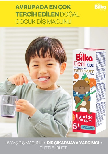 BilkaDent Kids 5+ Yaş Tutti Frutti Aromalı Çocuk Diş Macunu 75 ML
