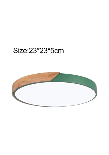 Ahşap Yuvarlak Tavan Lambası, 3 Renkli Işık For 23cm Diğer Diğer