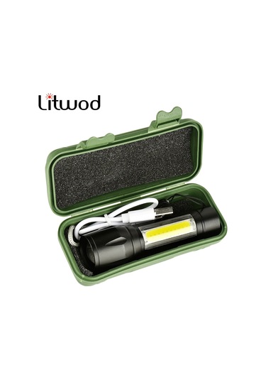 2500 Lumens + 5w Cob Led Usb Lion Şarjlı Ultra Güçlü Q5 Xpe Su Ge Çok Renkli