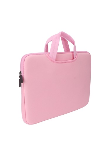 Vkemall 13 İnç Notebook İçin Pembe Sponge Kumaş Bilgisayar Çantası - 360 Koruma, Su Geçirmez, Kaymaz Fermuar - İş Ve Boş Zaman Kullanıma Uygun 35x27x2.5cm
