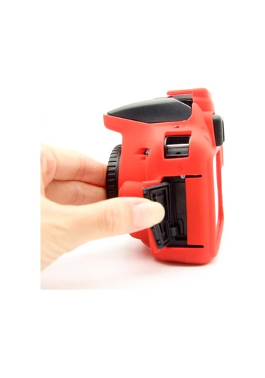 Sanger Silikon Kılıf Nikon D3500 Uyumlu Kırmızı