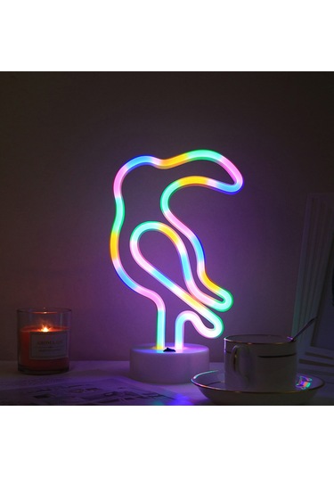 Wezone Usb Ve Pil İle Çalışan 5 Farklı Stilde Neon Gece Lambası - Dekoratif Ve Taşınabilir Diğer