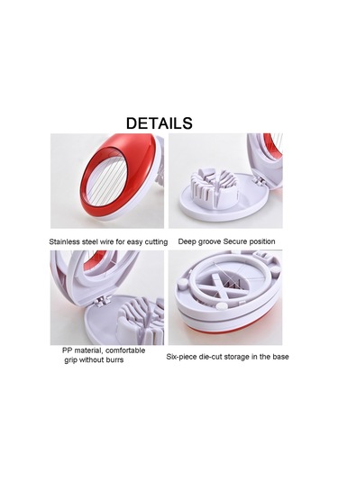 Cbtx Çilek, Mantar, Muz Ve Diğer Yumuşak Meyveler İçin 3'ü 1 Arada Mutfak Yumurta Dilimleyici Sarı