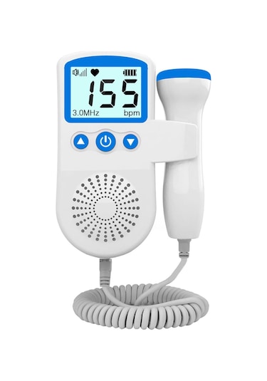 Gebelik için Fetal Doppler Bebek Doppler Kalp Atışı Monitörü 50-230BPM Ölçüm Aralığı 3MHZ Fetal - Mavi