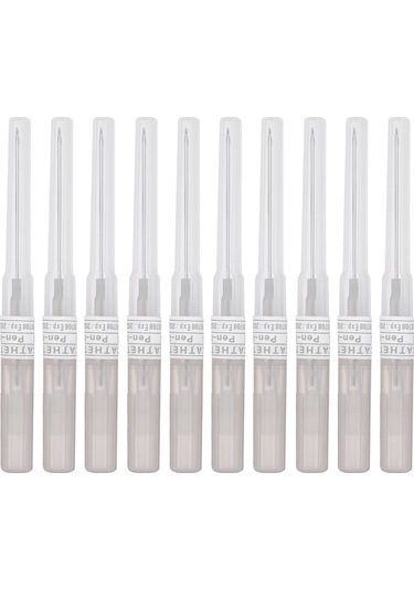 Samdoo 10 Adet 16g Gri Cila Ve Vücut Delme İğnesi - Tekerlekli Tasarım, Kaymazsız Kollü, Steril Paslanmaz Çelik